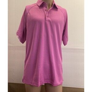 Under Armour Men’s Heatgear Corporate Tech Polo Shirt Pink Medium Golf New